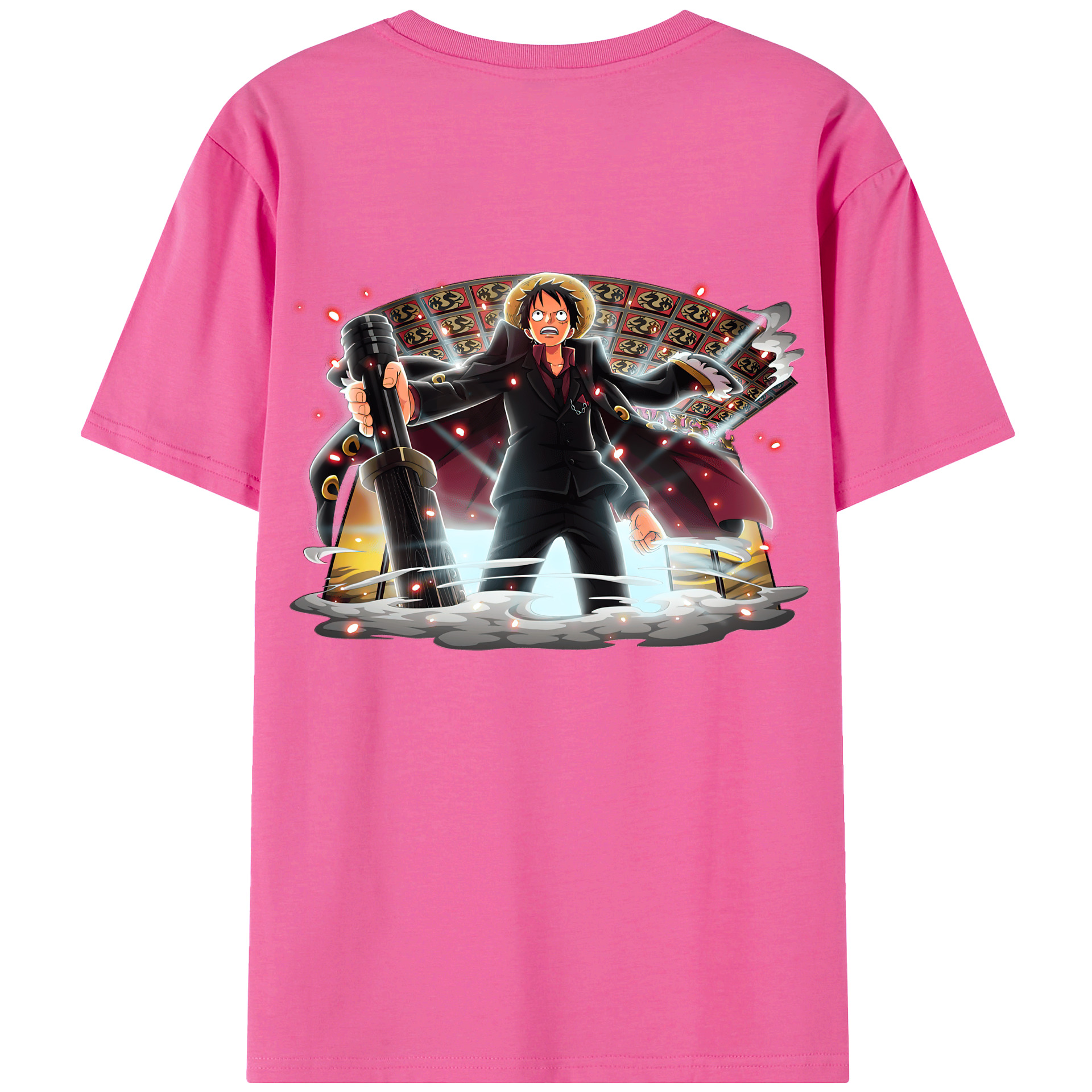 （画像用） ワンピース モンキー・D・ルフィ ONE PIECE Monkey D. Luffy レディース半袖Tシャツ(バックプリント)